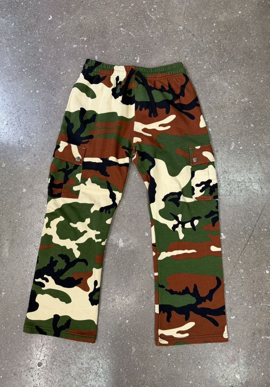 Chrome Hearts Matty Boy Caution Camo Sweatpants